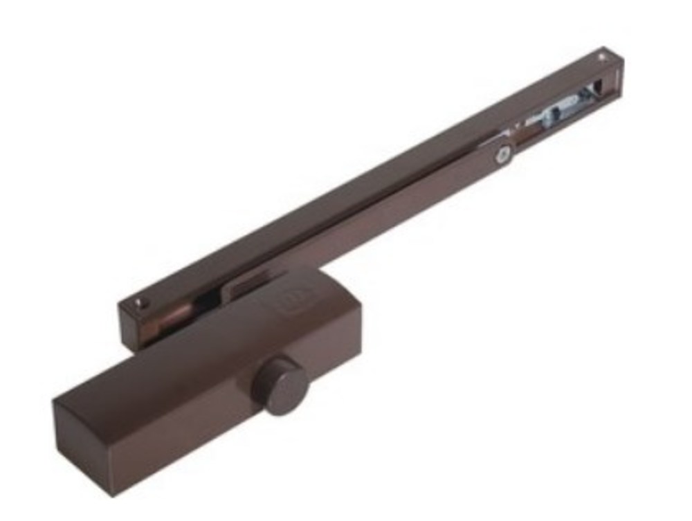 Доводчик DOORLOCK DL100S EN3 со скользящей тягой с функцией Hold Open коричневый